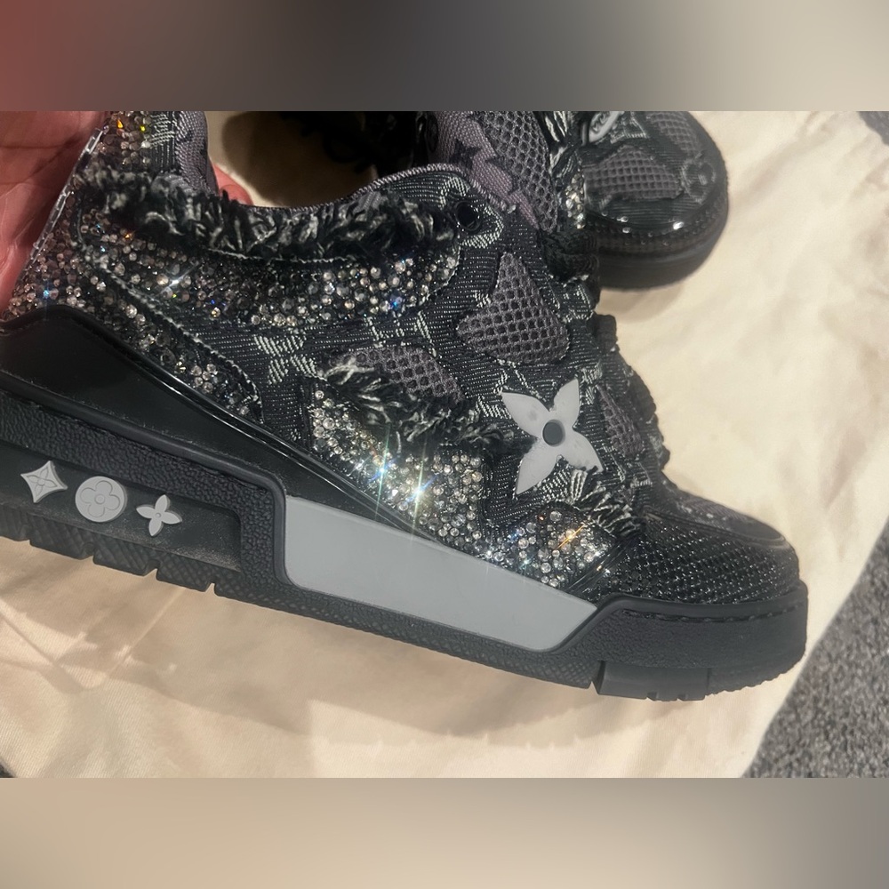 Louis Vuitton Skate Trainer Black Swarovski Monogran - Picture 5 of 11